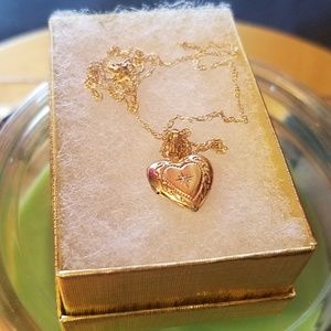 Jewelry - 10k gold with vintage locket necklace Jewelry - 10k gold with vintage locket necklace